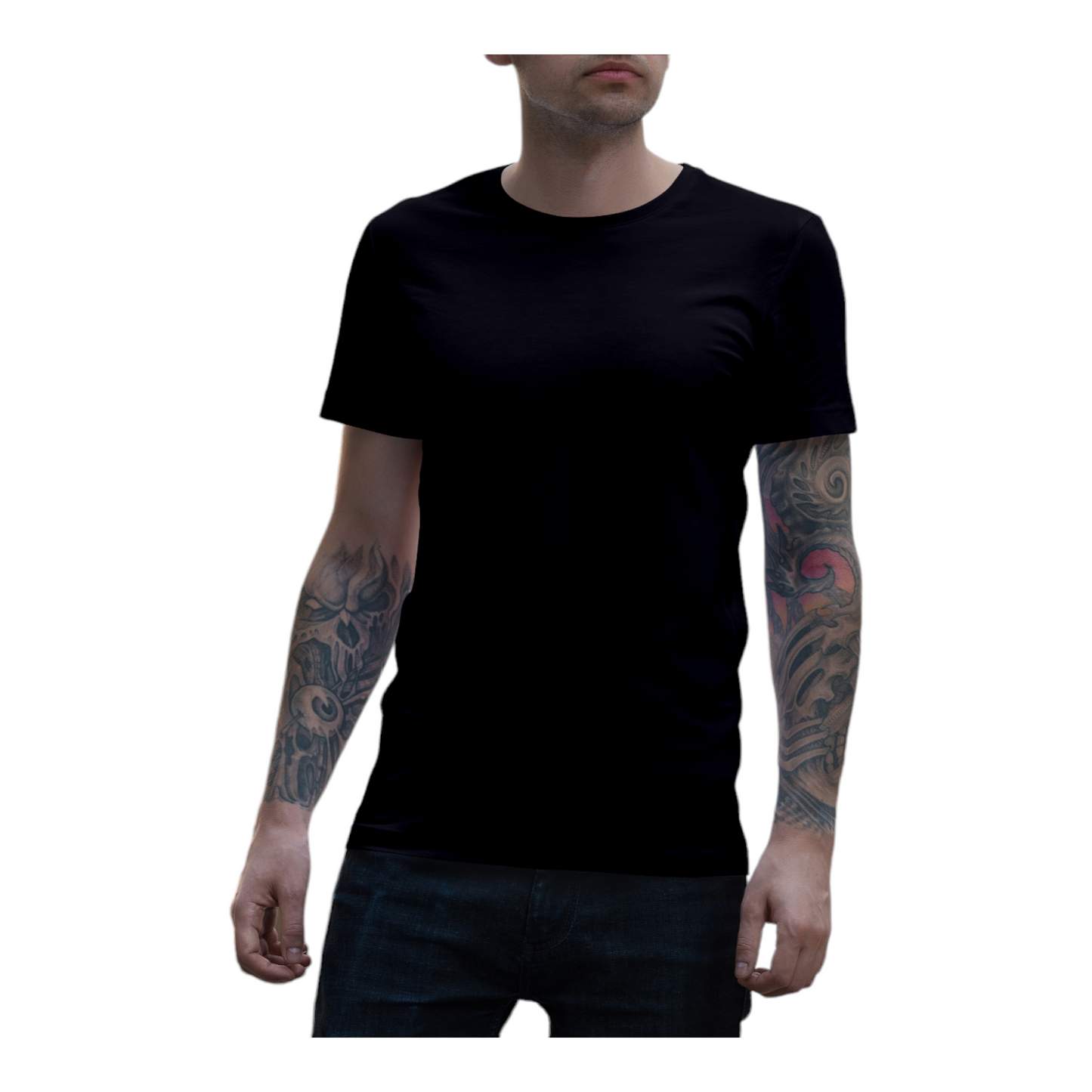 Front and Back Customize Round Neck T-shirt