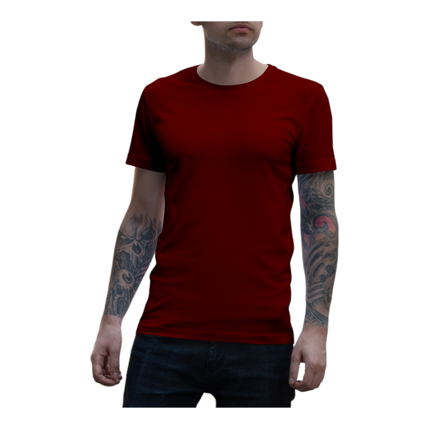 Front and Back Customize Round Neck T-shirt