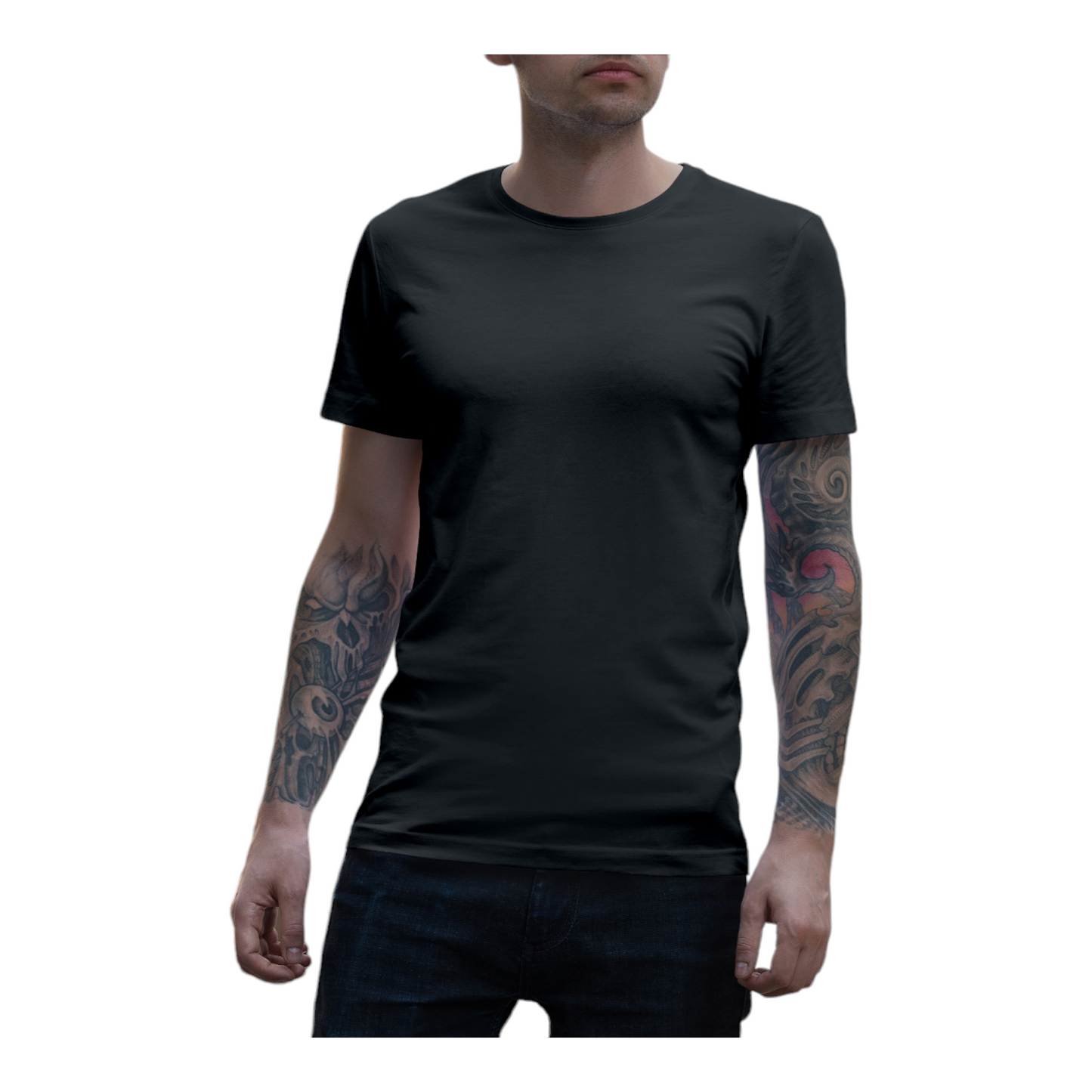 Front and Back Customize Round Neck T-shirt