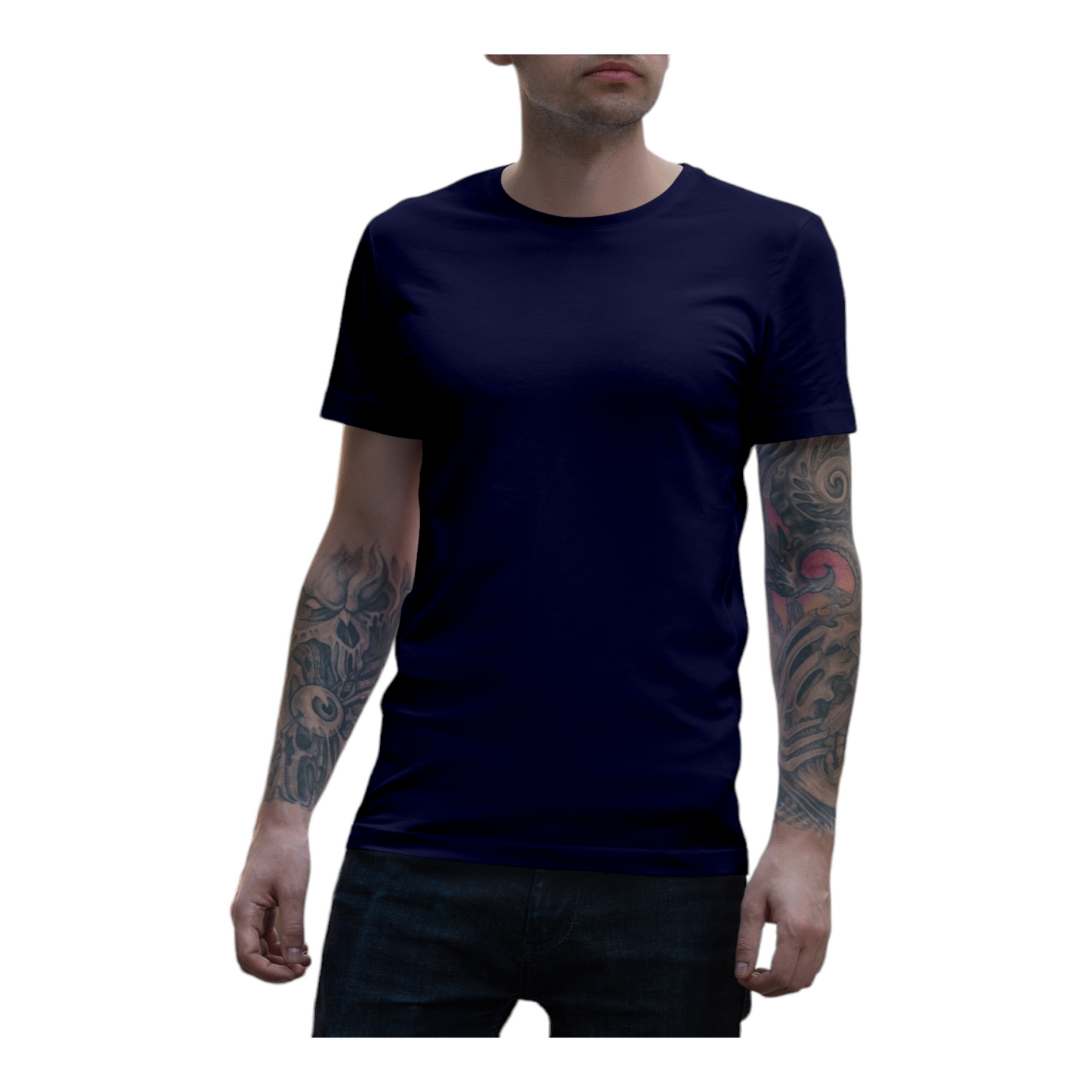 Front and Back Customize Round Neck T-shirt