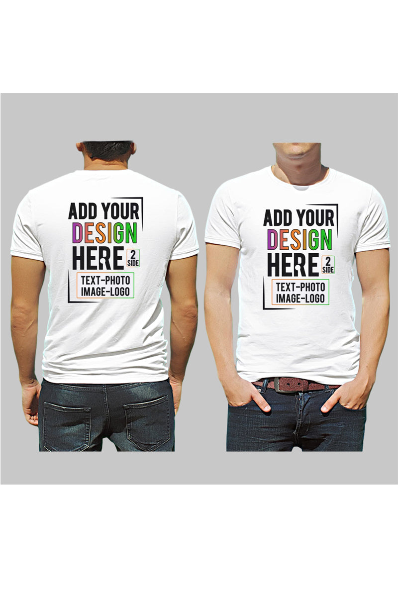 2 SIDE CUSTOMIZE ROUND NECK T SHIRT IN (USA)